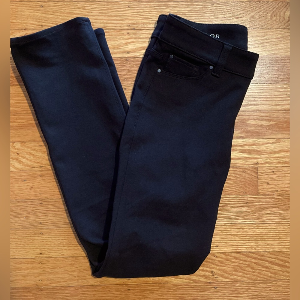 Ann Taylor Ponte slim work pants, 0 Petite